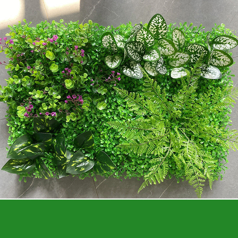 Color: 08models - Green Plant Wall Simulation Plant Wall Artificial Fake Turf Plastic Turf Decoration Background Flower Wall