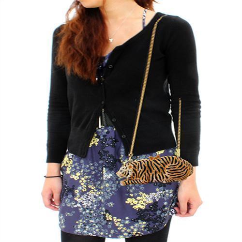 LO2371 - Gold White Metal Clutch with Top Grade Crystal in Multi Color