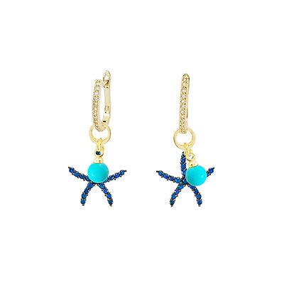 Color: 10 style - Holiday Earrings Feminine Style Starfish Personality Korean Nethong Travel Necklace