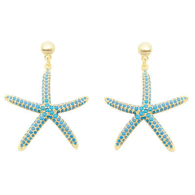 Color: 7 stylee - Holiday Earrings Feminine Style Starfish Personality Korean Nethong Travel Necklace