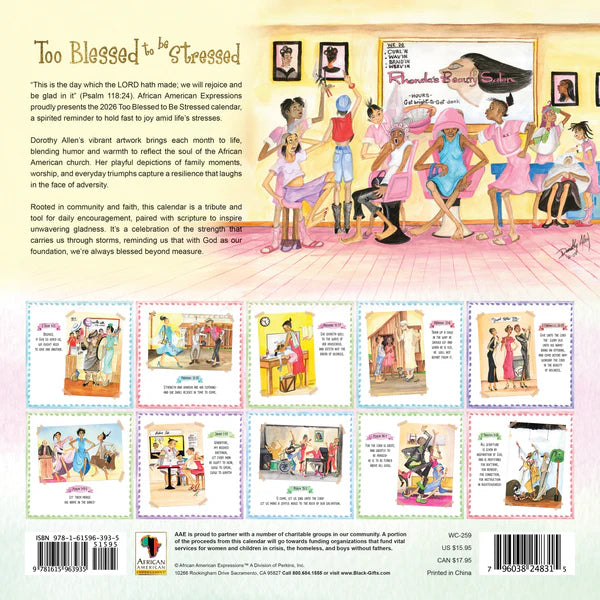 2026 Too Blessed Calendar