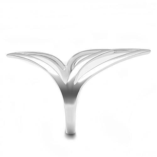 Rhodium 925 Sterling Silver Ring with No Stone