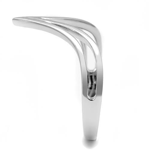 Rhodium 925 Sterling Silver Ring with No Stone