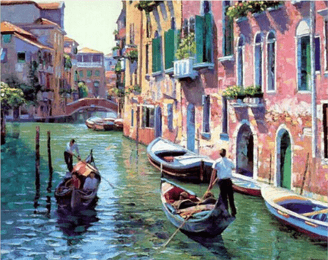Frameless Picture Painting by Numbers DIY Canvas Oil Painting