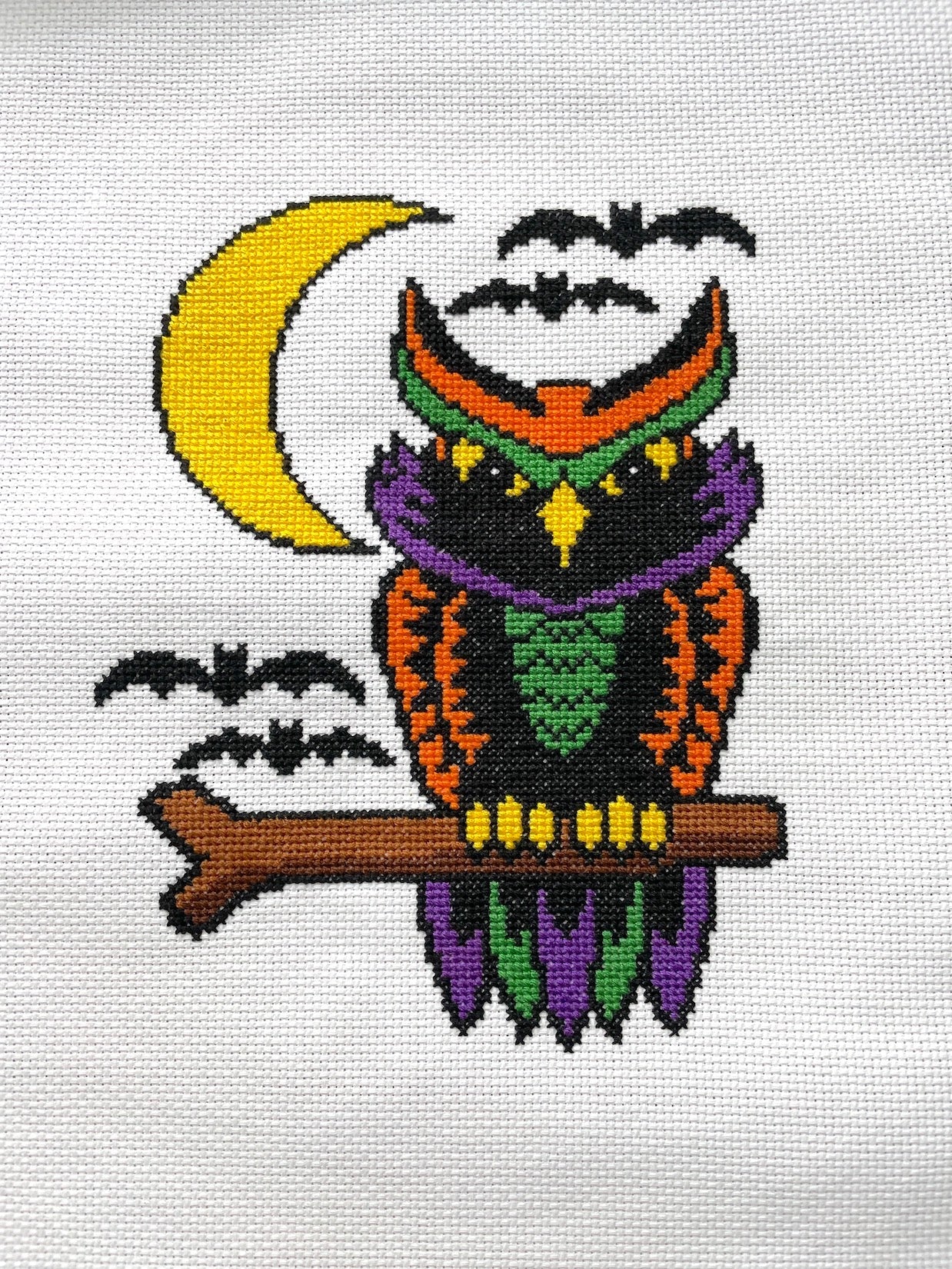 Halloween Owl Counted Cross Stitch DIY KIT