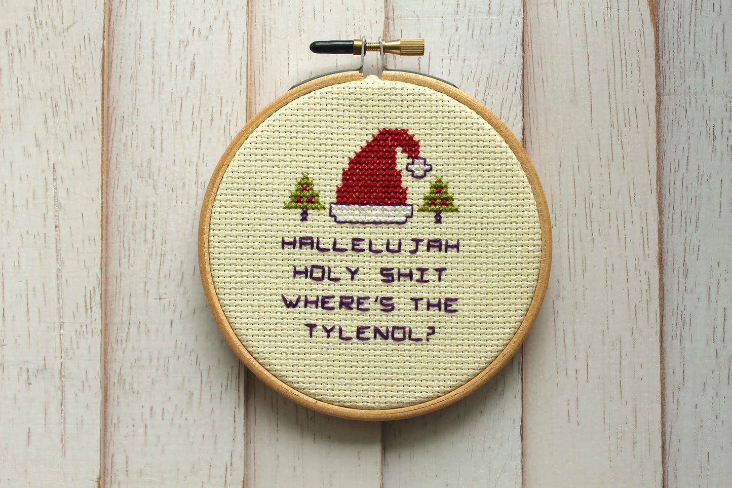 Christmas Holiday Counted Cross Stitch DIY Kit Beginner
