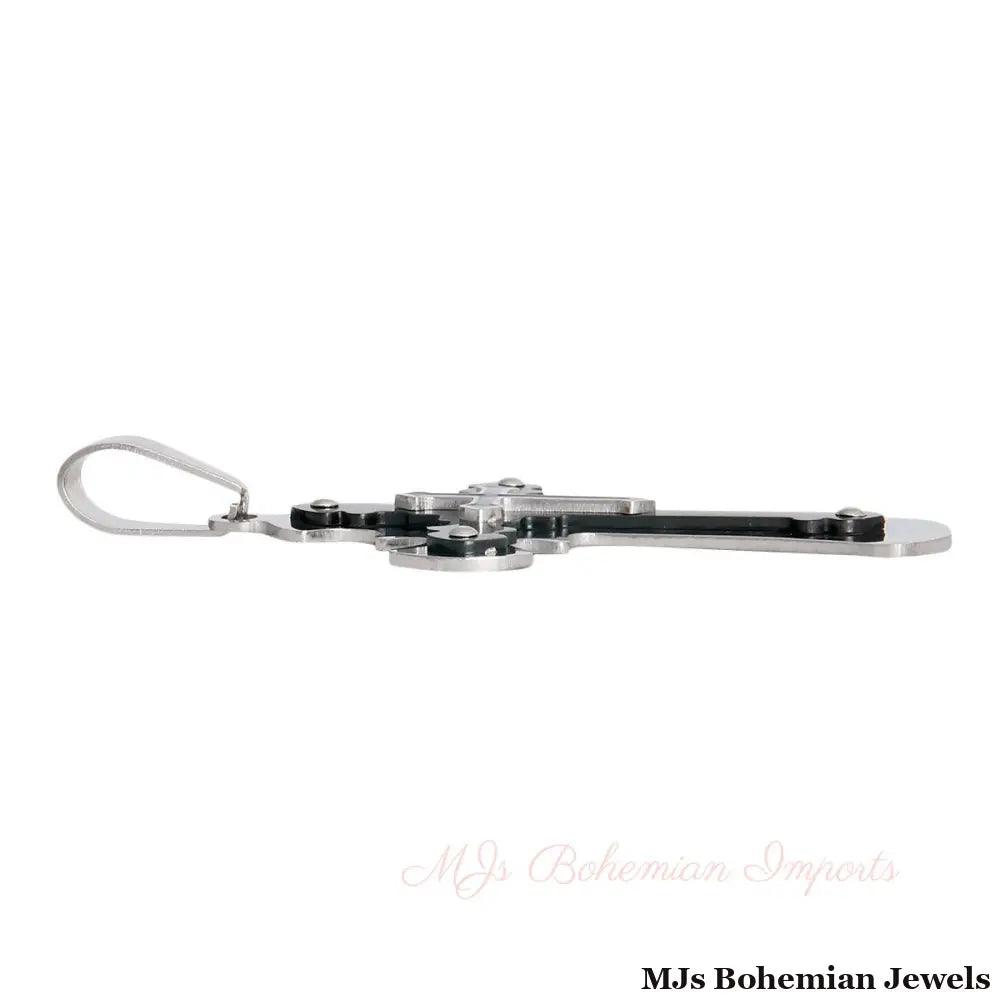 Black Stainless Steel Cross Pendant