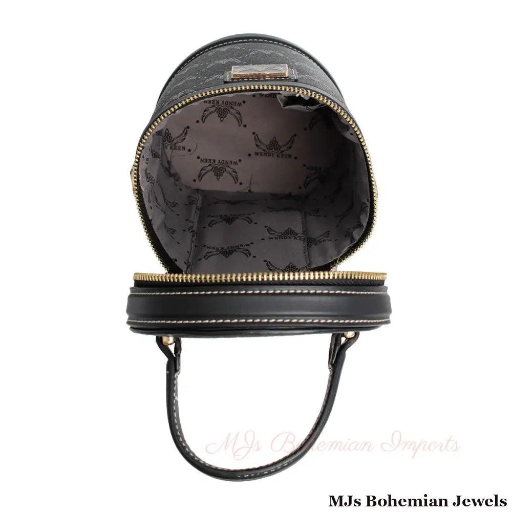 Black Top Handle Barrel Clutch