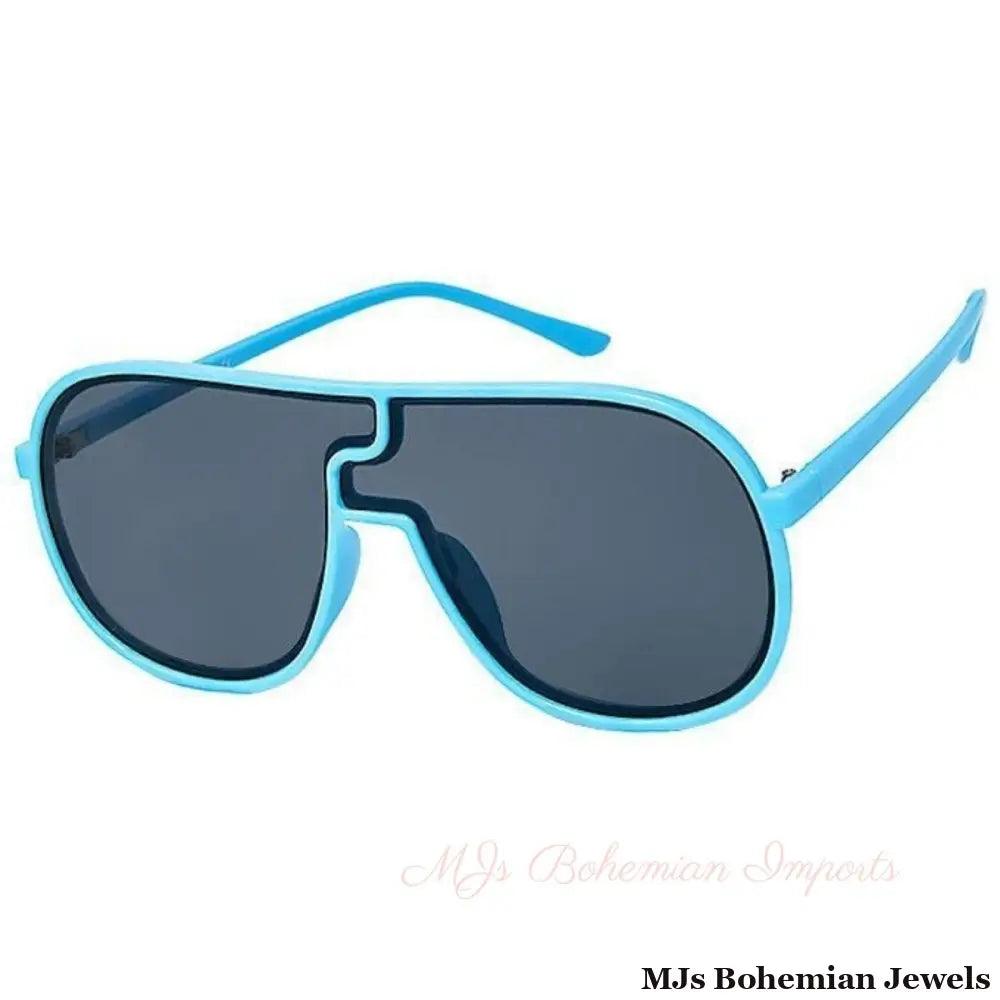 Blue Frame Puzzle Piece Aviators