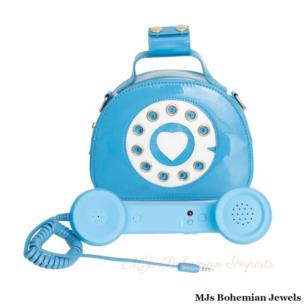 Blue Rotary Phone AUX Bag