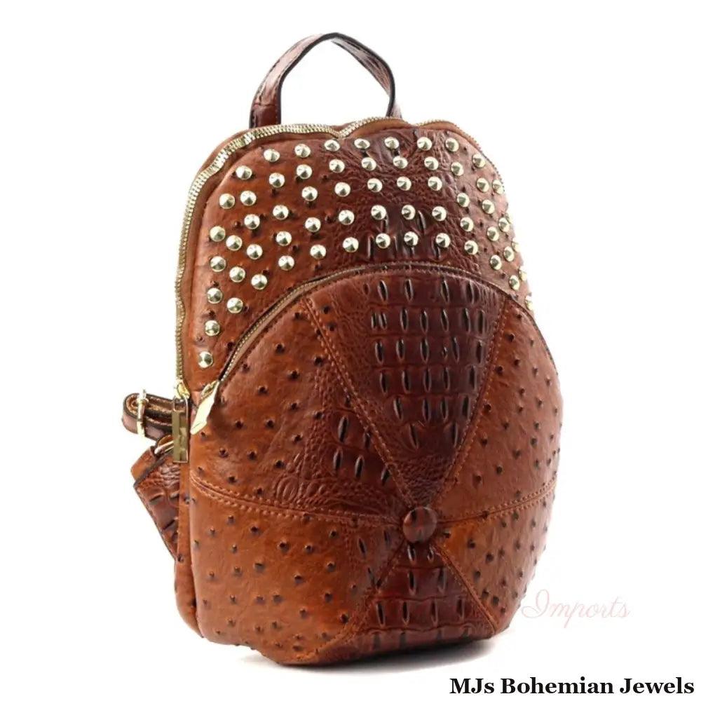 Brown Baseball Hat Shaped Backpack
