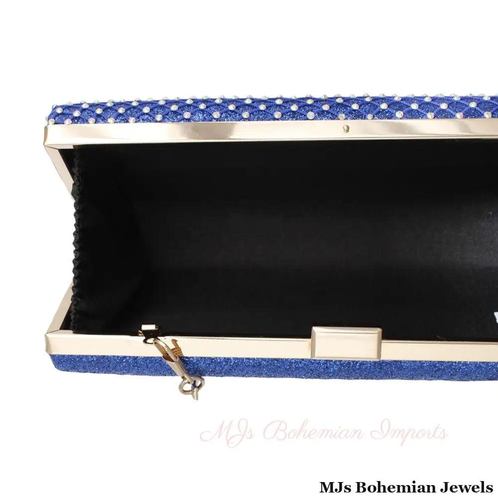 Clutch Hard Case Royal Blue Bag for Women