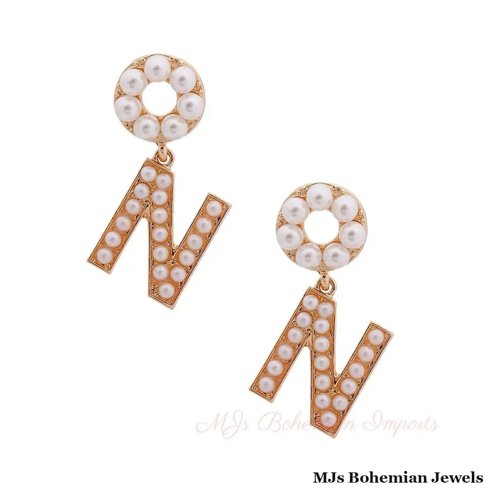 Creamy Comfort: Dangling N Earrings