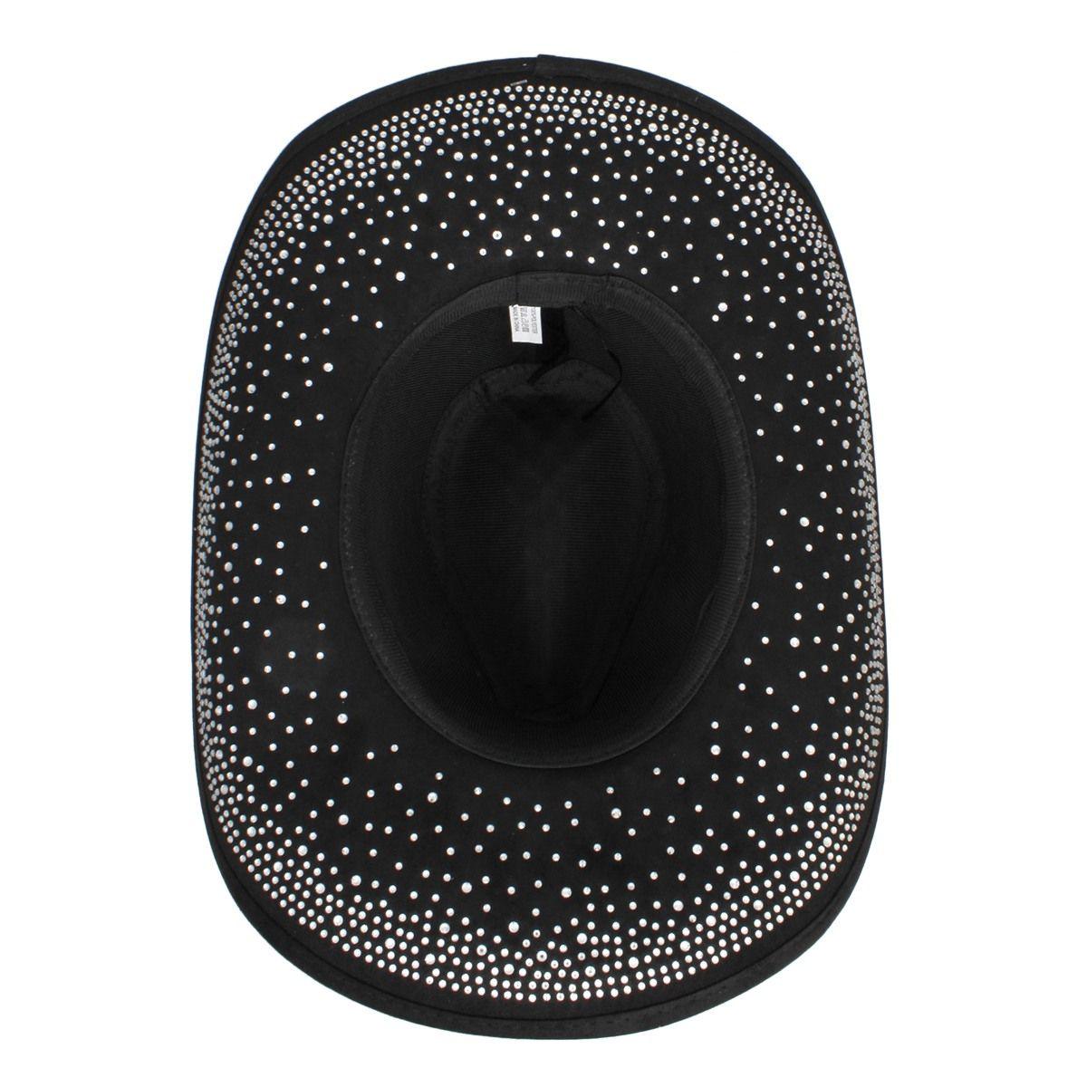 Cowboy Hat Black Rhinestone Cowgirl Fashion Hat