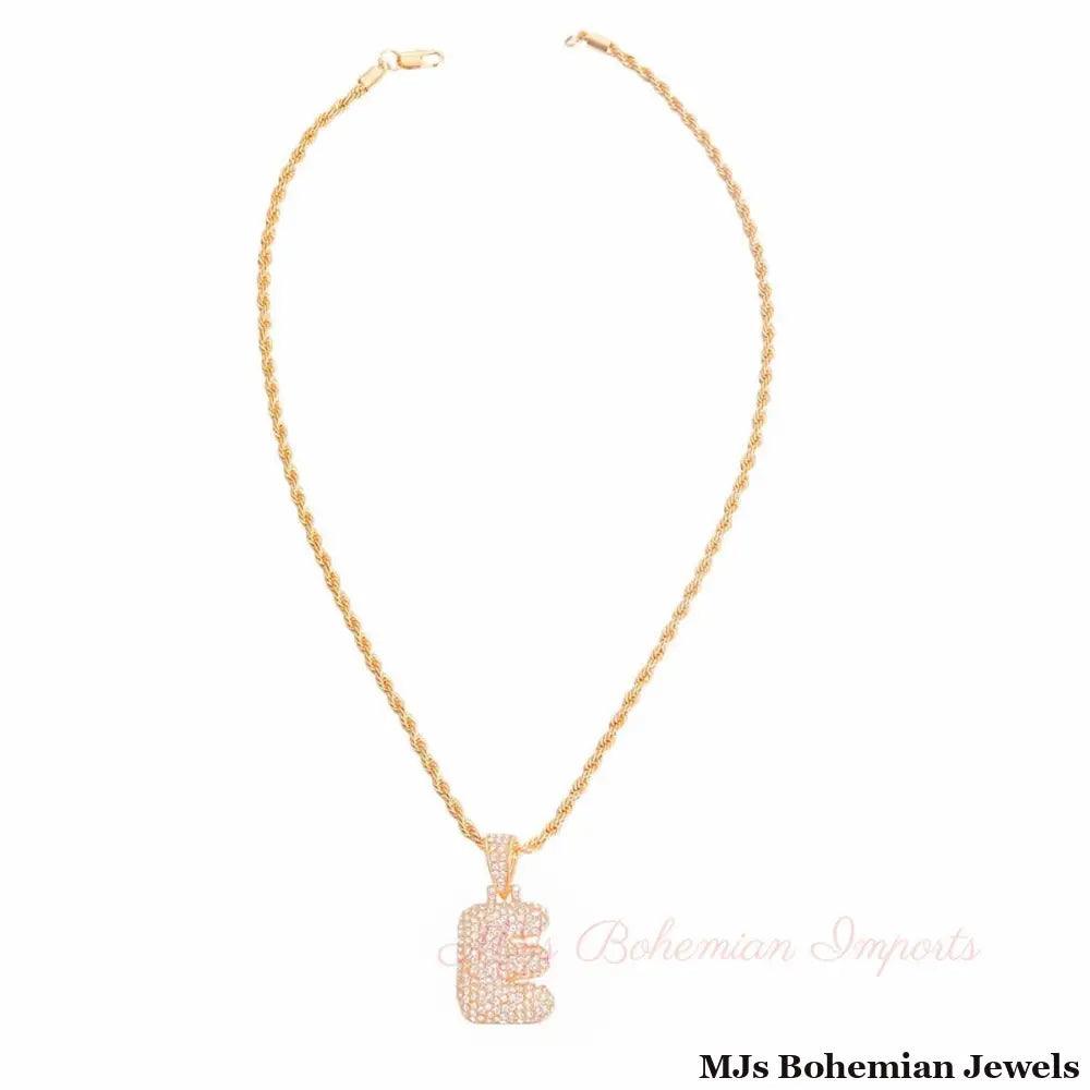 E Initial Necklace