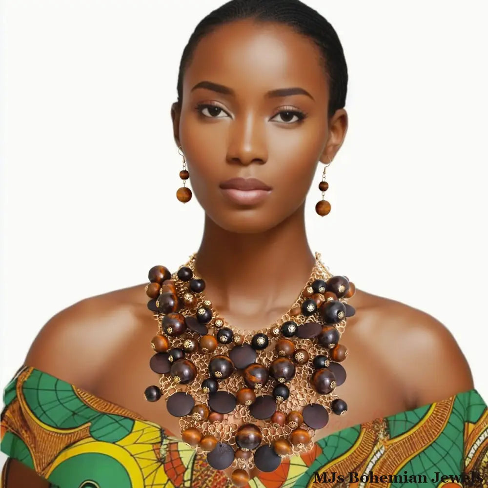 Earth-Toned Wood Chainmail Set