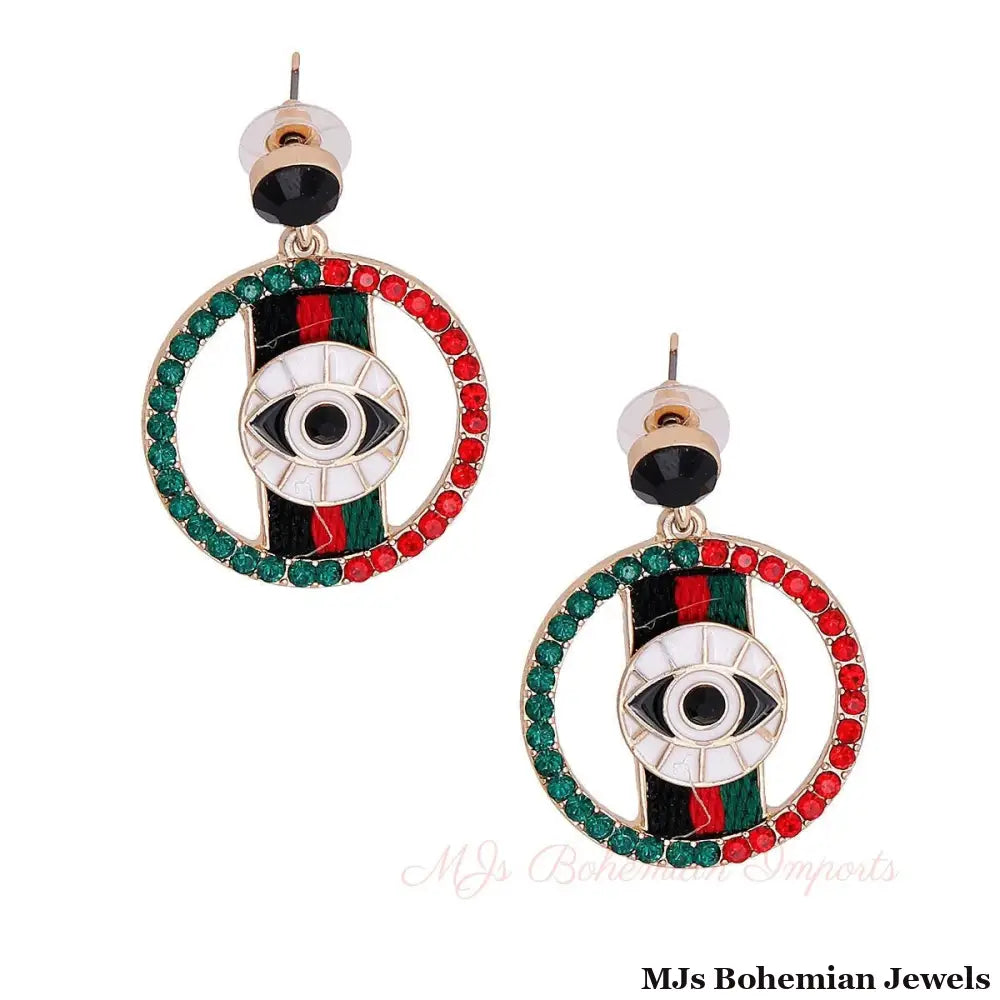 Eye-catching Circles: Striped Earrings