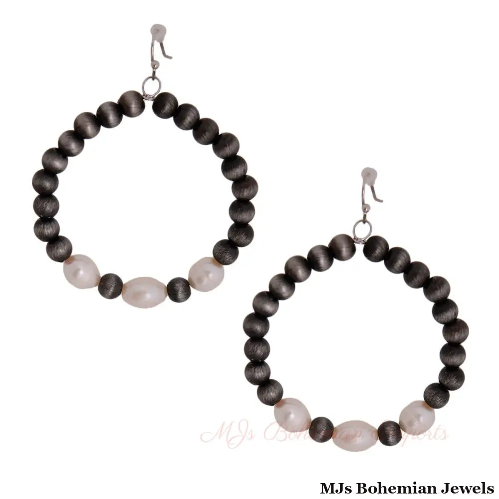 Freshwater Pearl Faux Navajo Earrings