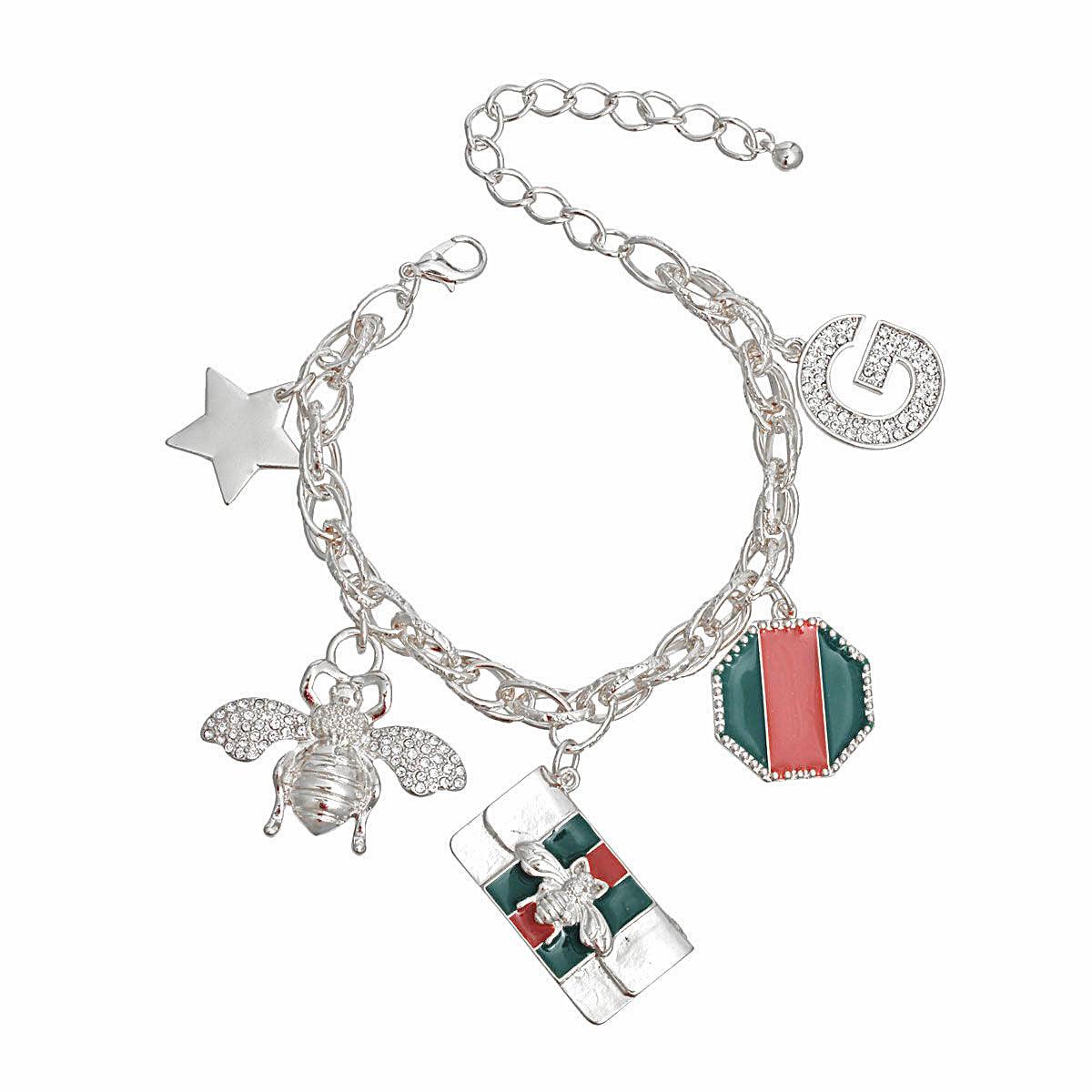 Red & Green Radiance: Zawadi Charm Bracelet