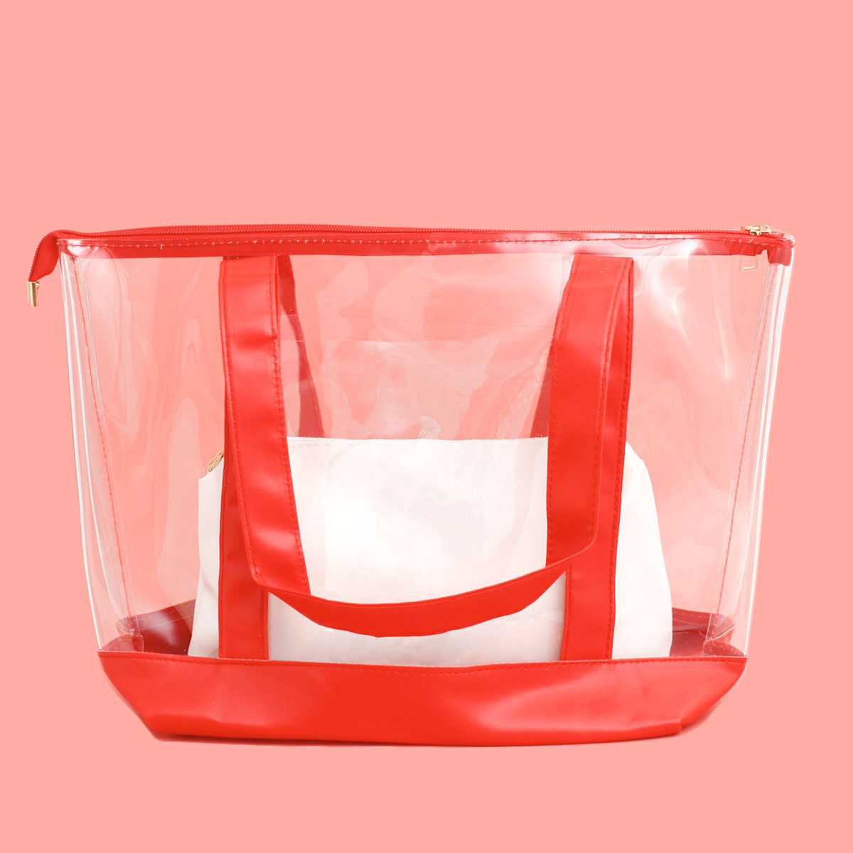 Tote Red Clear DST Sorority Bag for Women