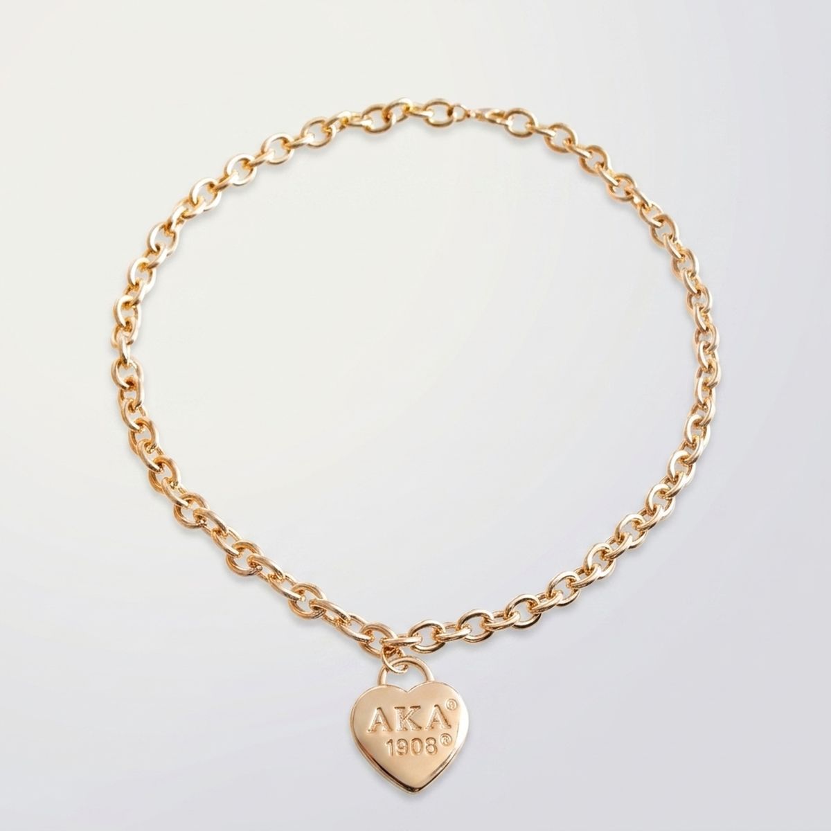 AKA Gold 1908 Legacy Heart Lock Chain Necklace