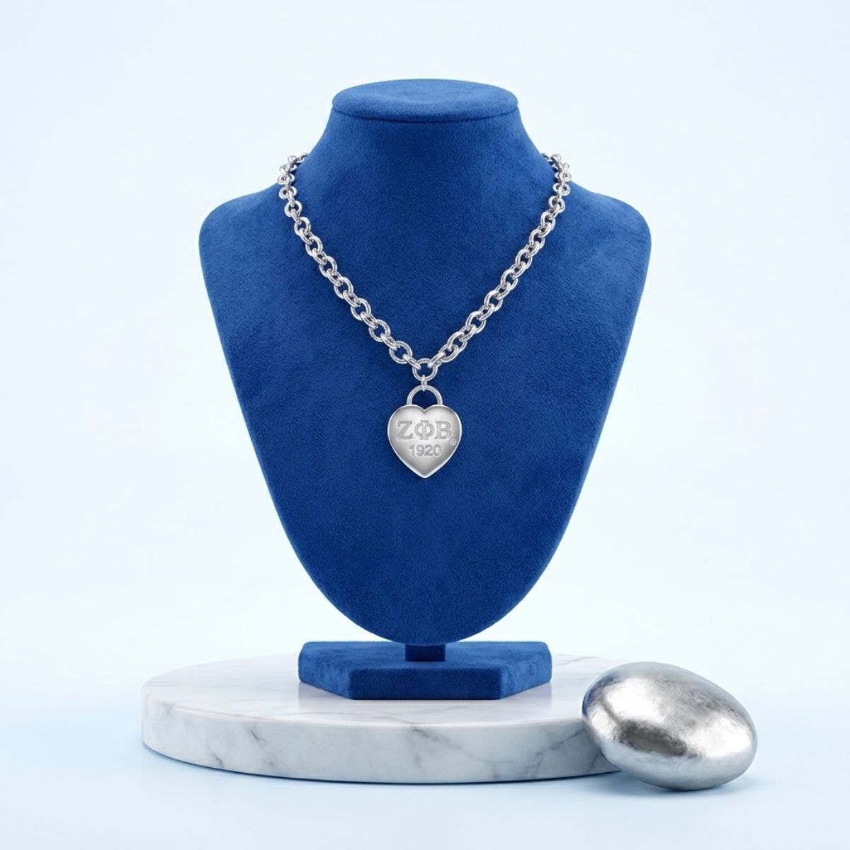 ZPB Silver 1920 Legacy Heart Lock Chain Necklace