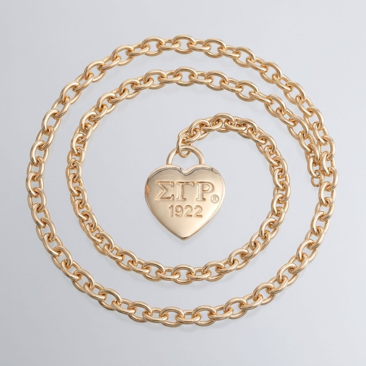 SGRHO Gold 1922 Legacy Heart Lock Chain Necklace