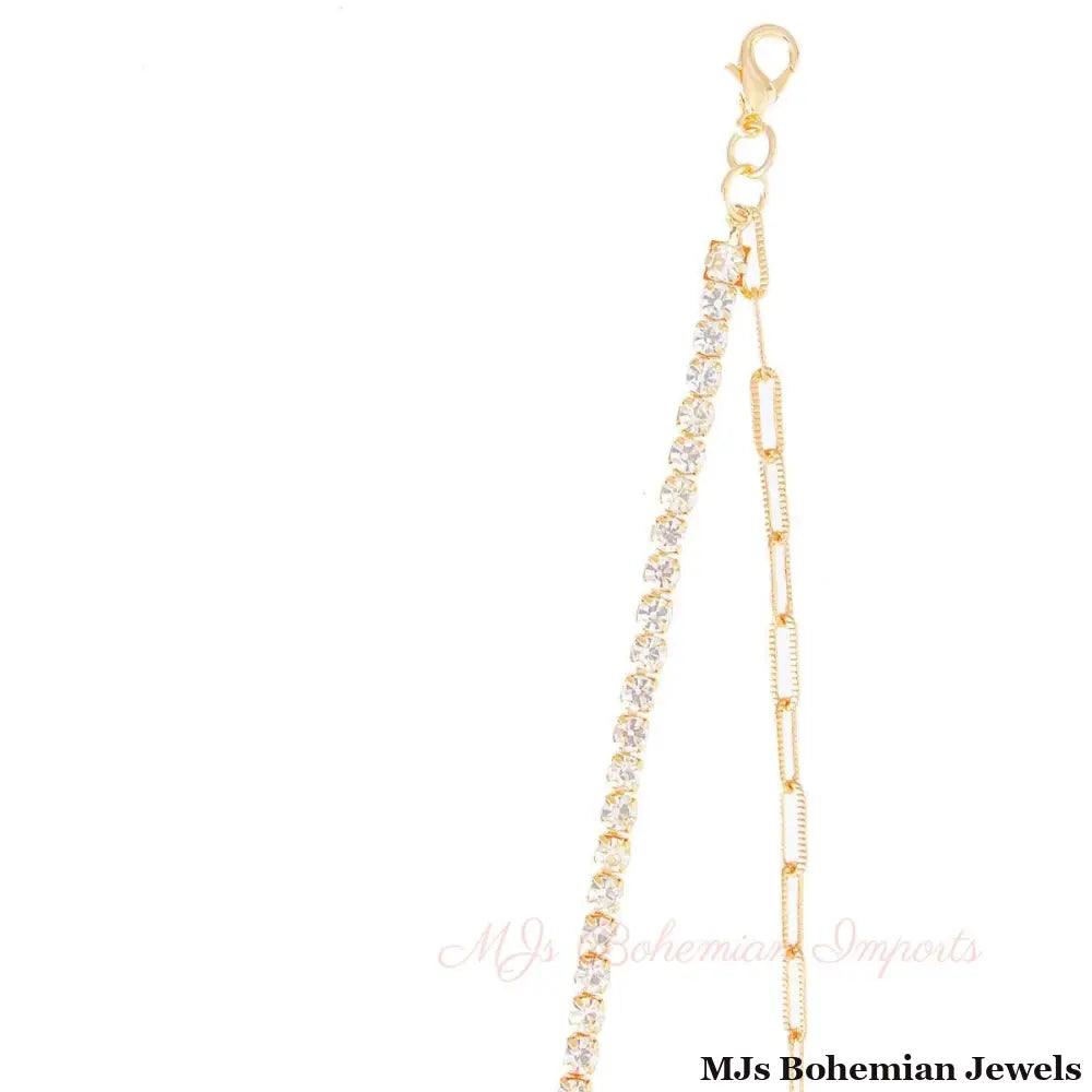 Gold 2 Layer Key Necklace Set