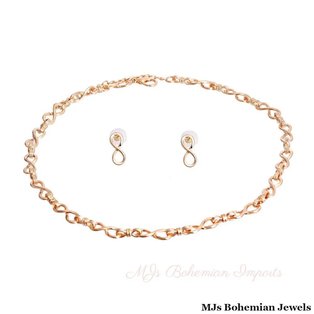 Gold Infinity Link Necklace