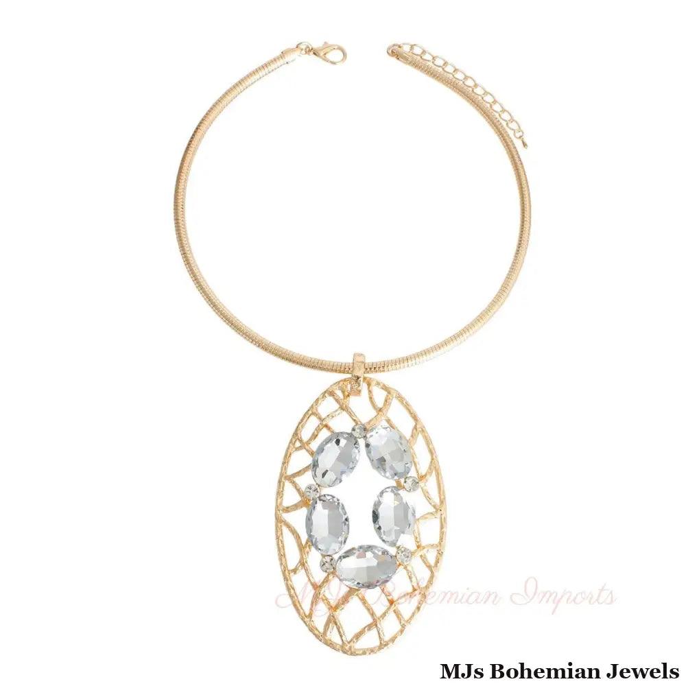 Gold Woven Oval Set