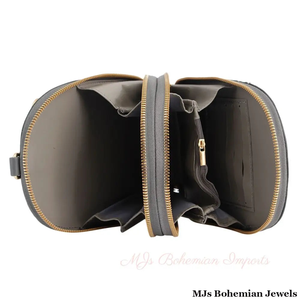 Gray Flower Mini Backpack