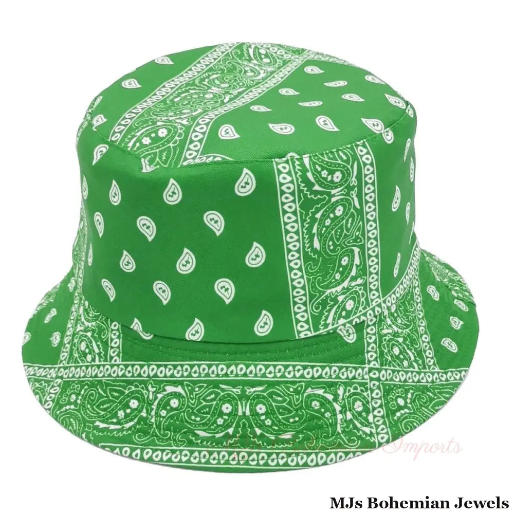 Green Bandana Reversible Bucket Hat
