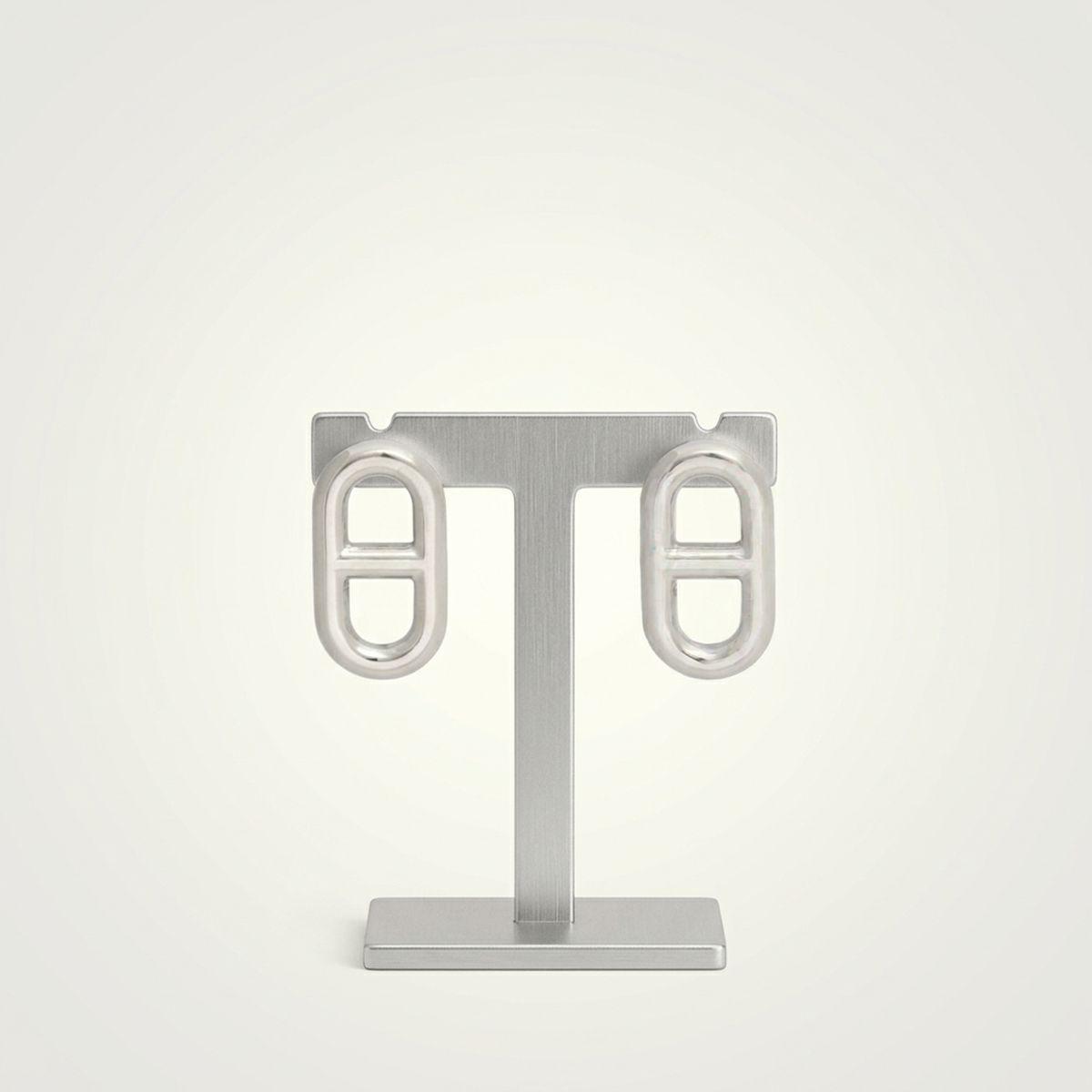 Stud Silver Stainless Mariner Anchor Earrings