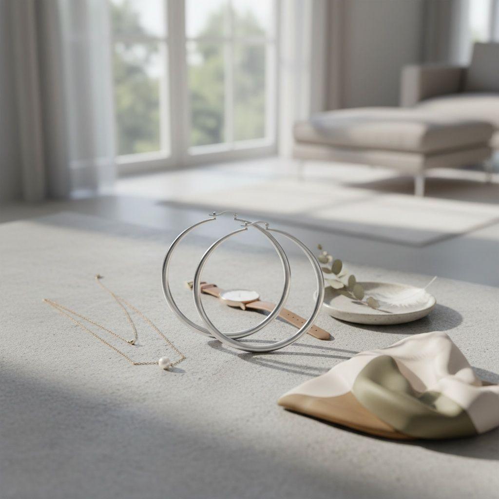 Hoop Classic 3 in Graduated Silver Earrings Women
