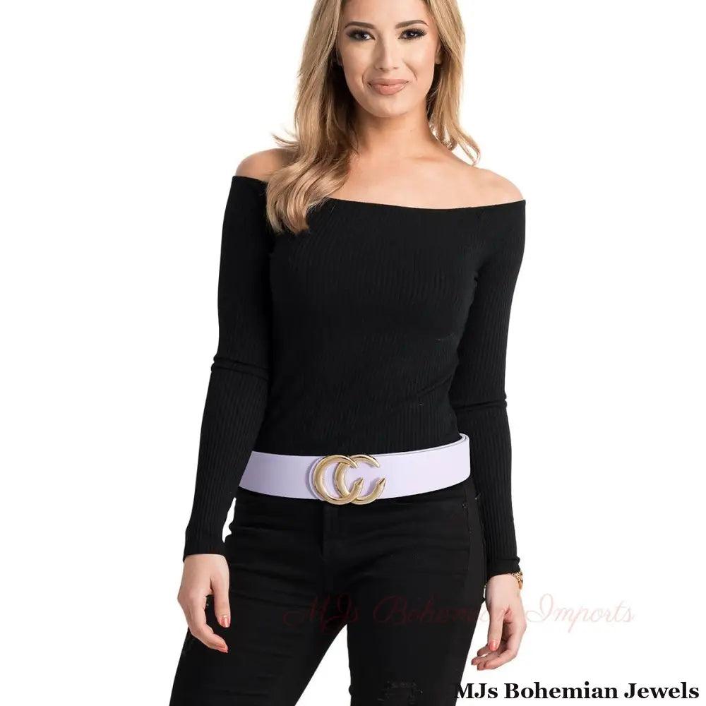 Lavish Lavender Belt - Lavender and Gold