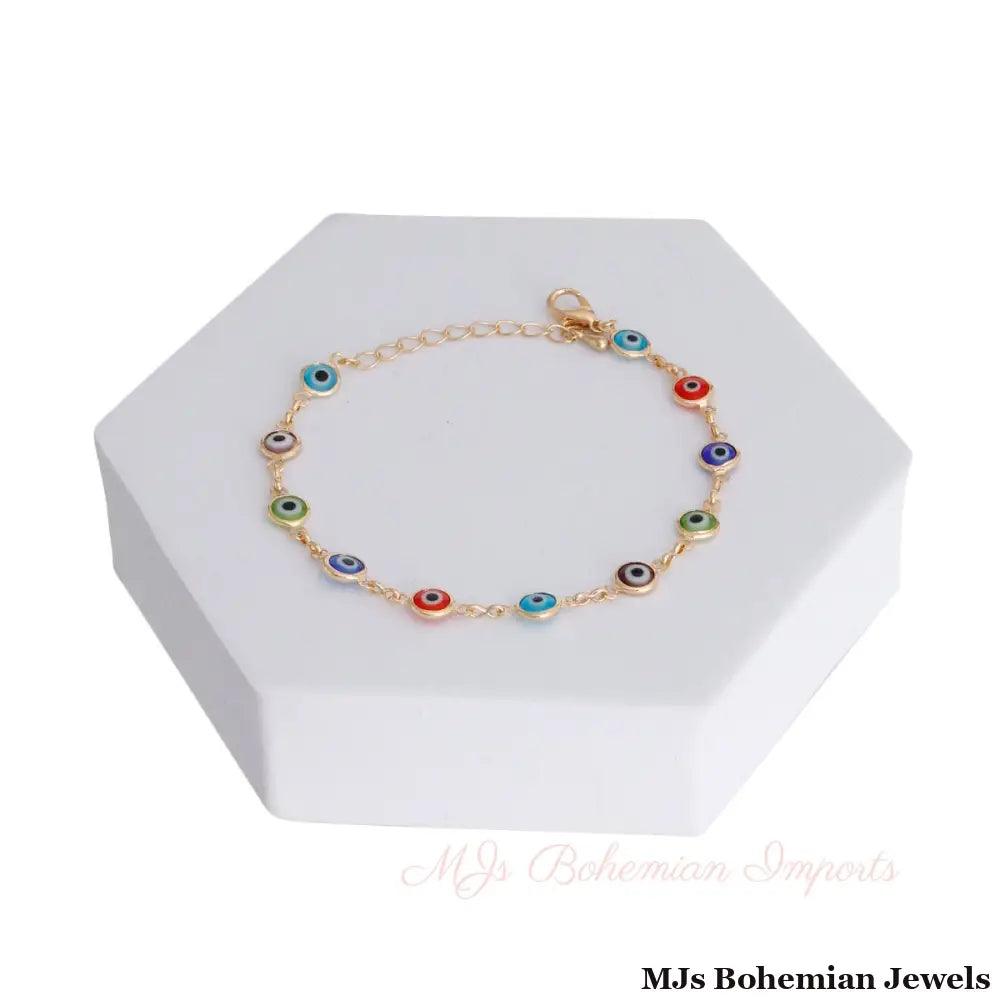 Multi Color Evil Eye Bracelet