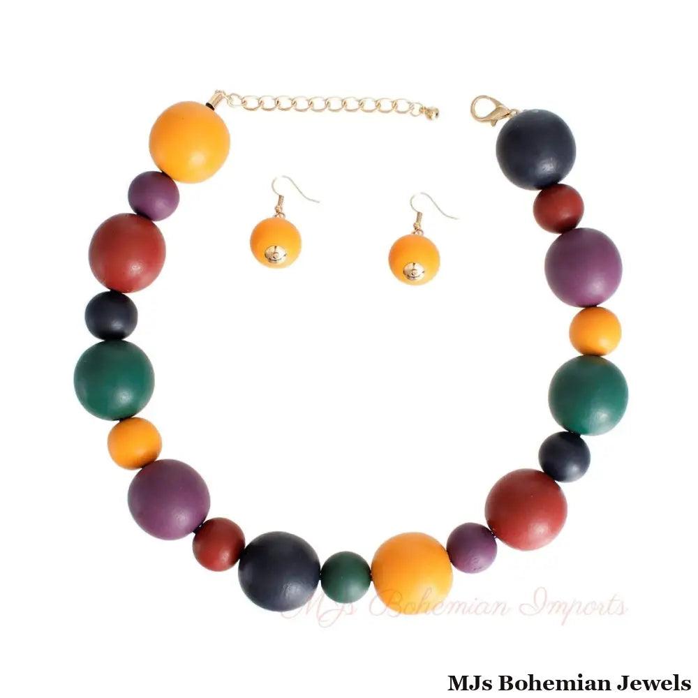 Multi Wood Necklace