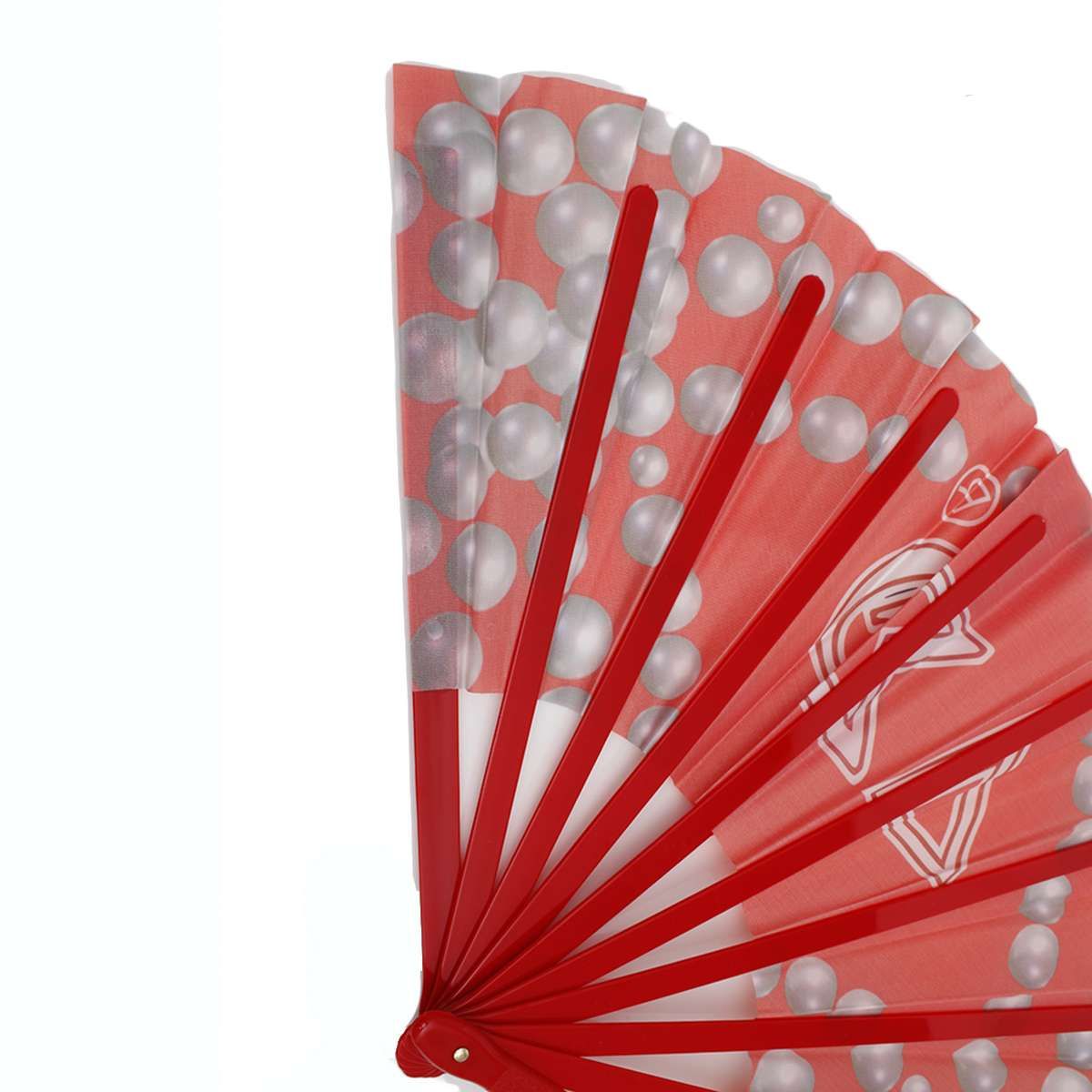 DST Sorority Large Floral Pearl Print Fabric Fan