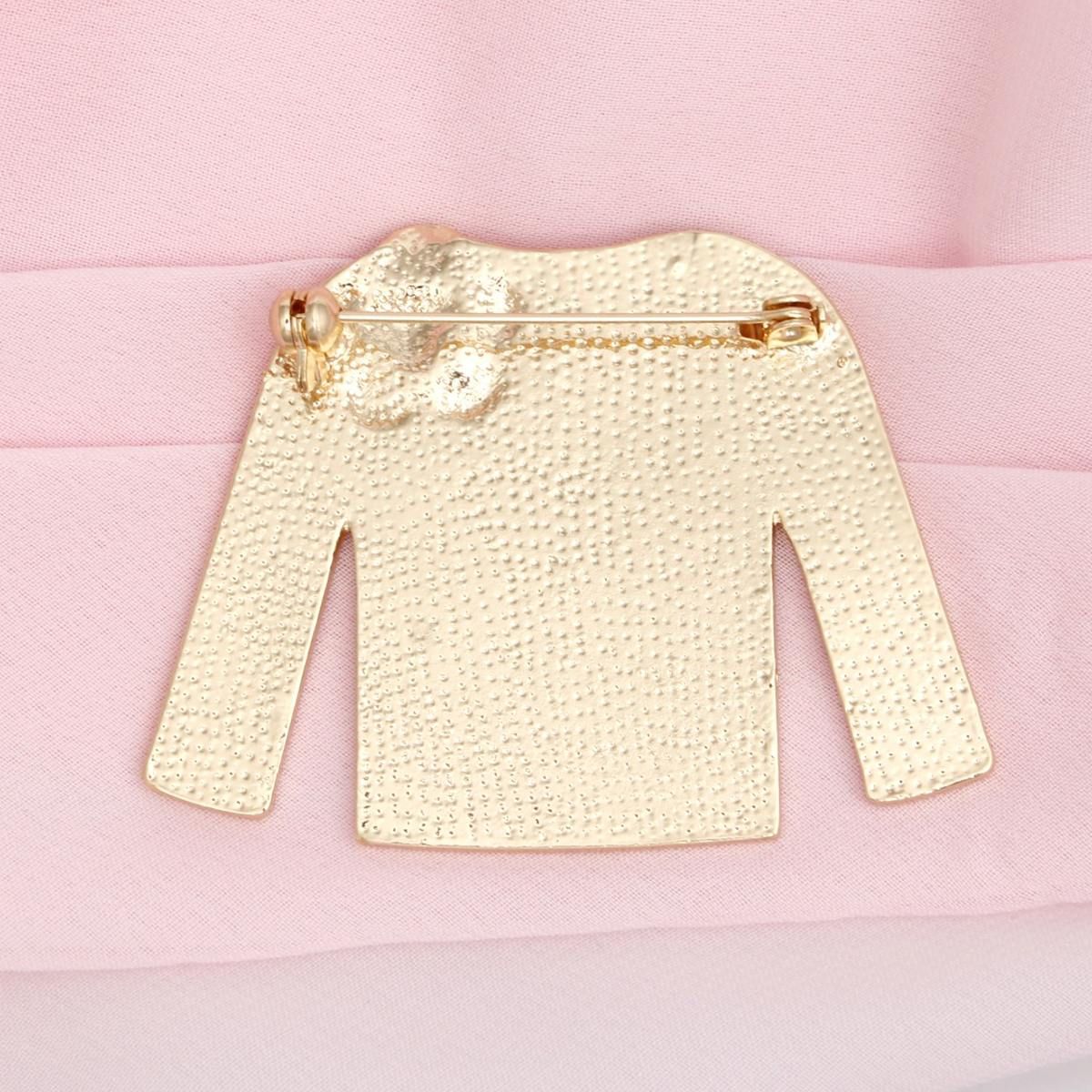 AKA Pink Green Brooch Camellia Sweater Pin