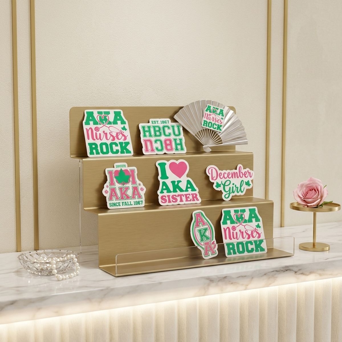 Alpha Kappa Alpha 60 Piece Sticker Set