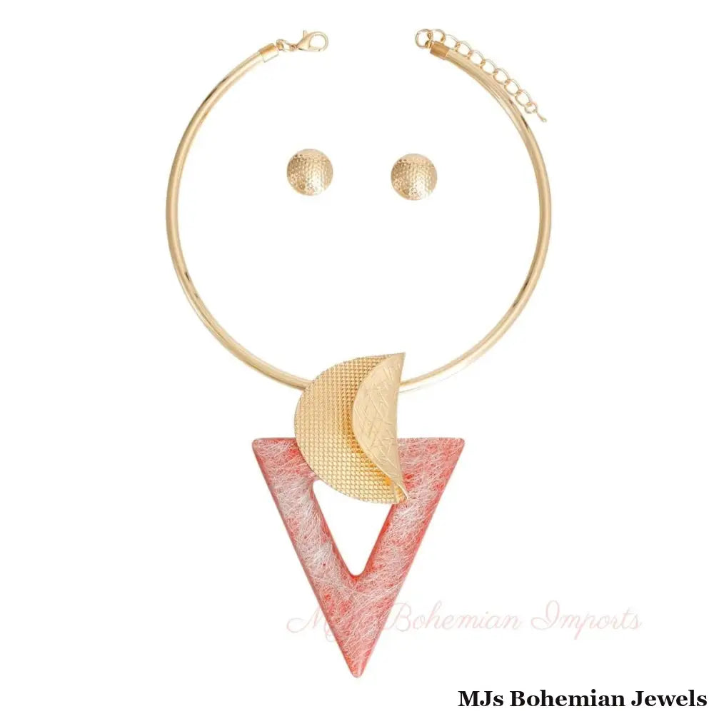 Orange Triangle Folded Circle Set