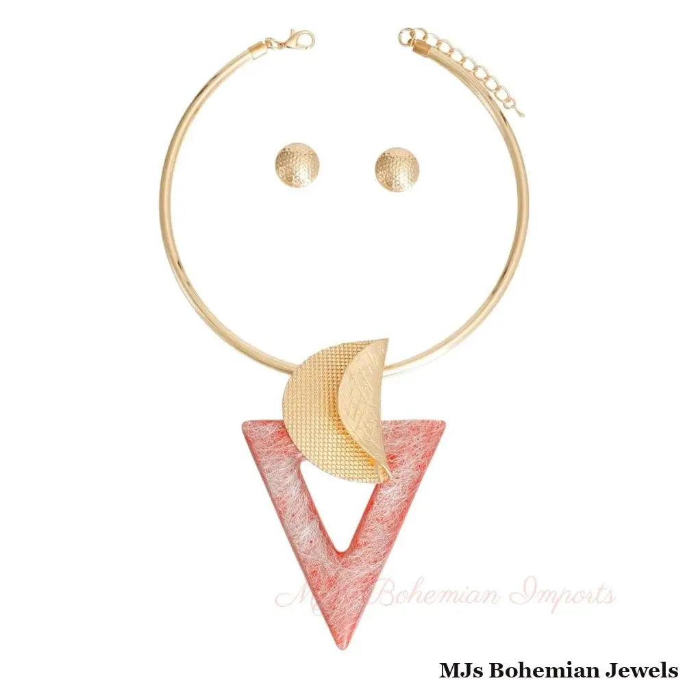 Orange Triangle Folded Circle Set