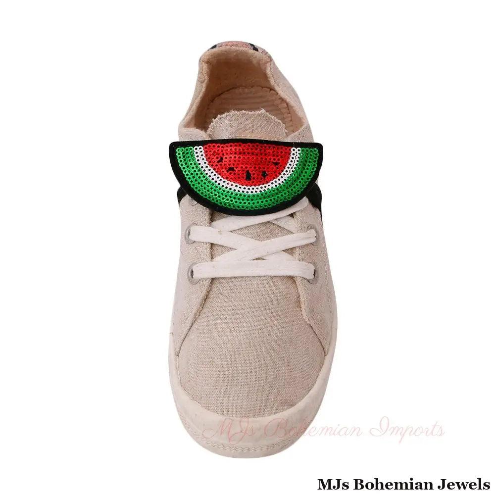 Pair of Watermelon Sequin Shoe Bands