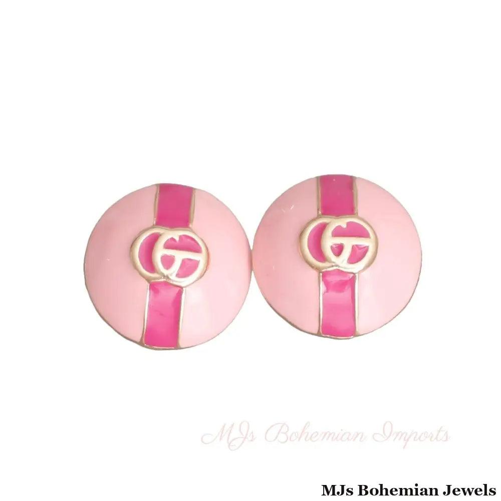 Pretty in Pink Dome Studs - Bespoke Style