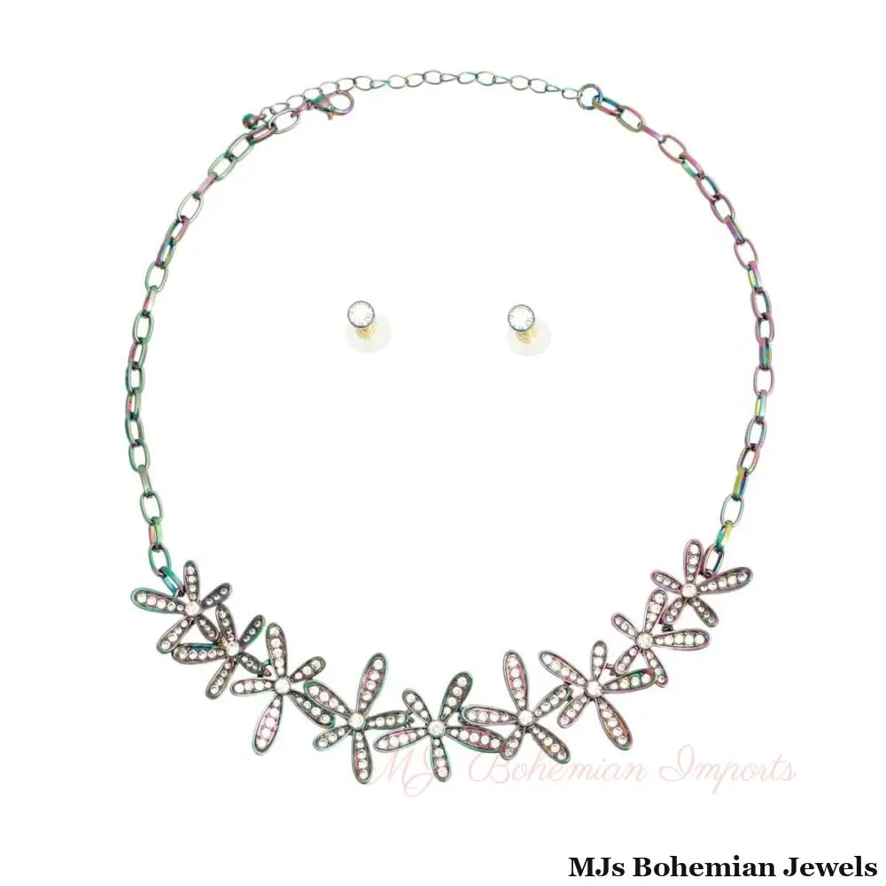 Rainbow Metal Flower Chain