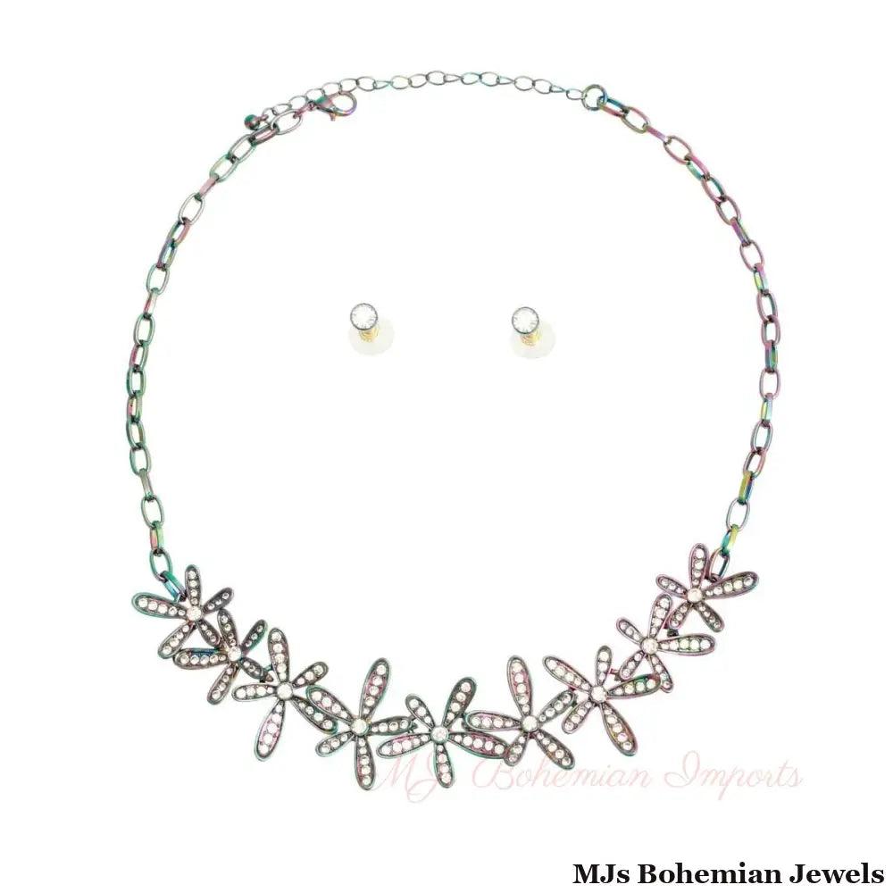 Rainbow Metal Flower Chain