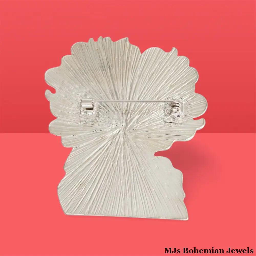 Red White Curly Hair Woman Pin