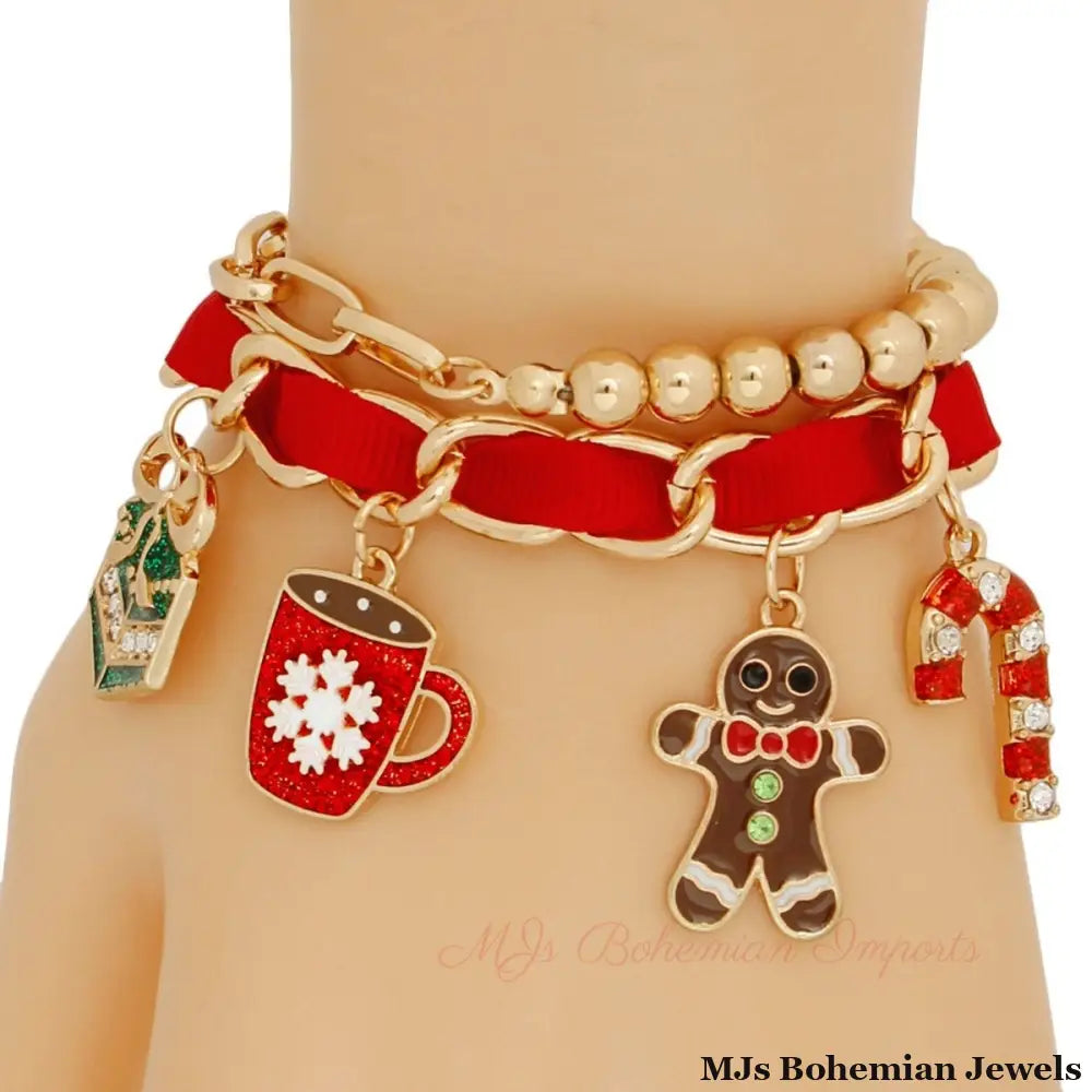Red Xmas Cocoa Bracelets