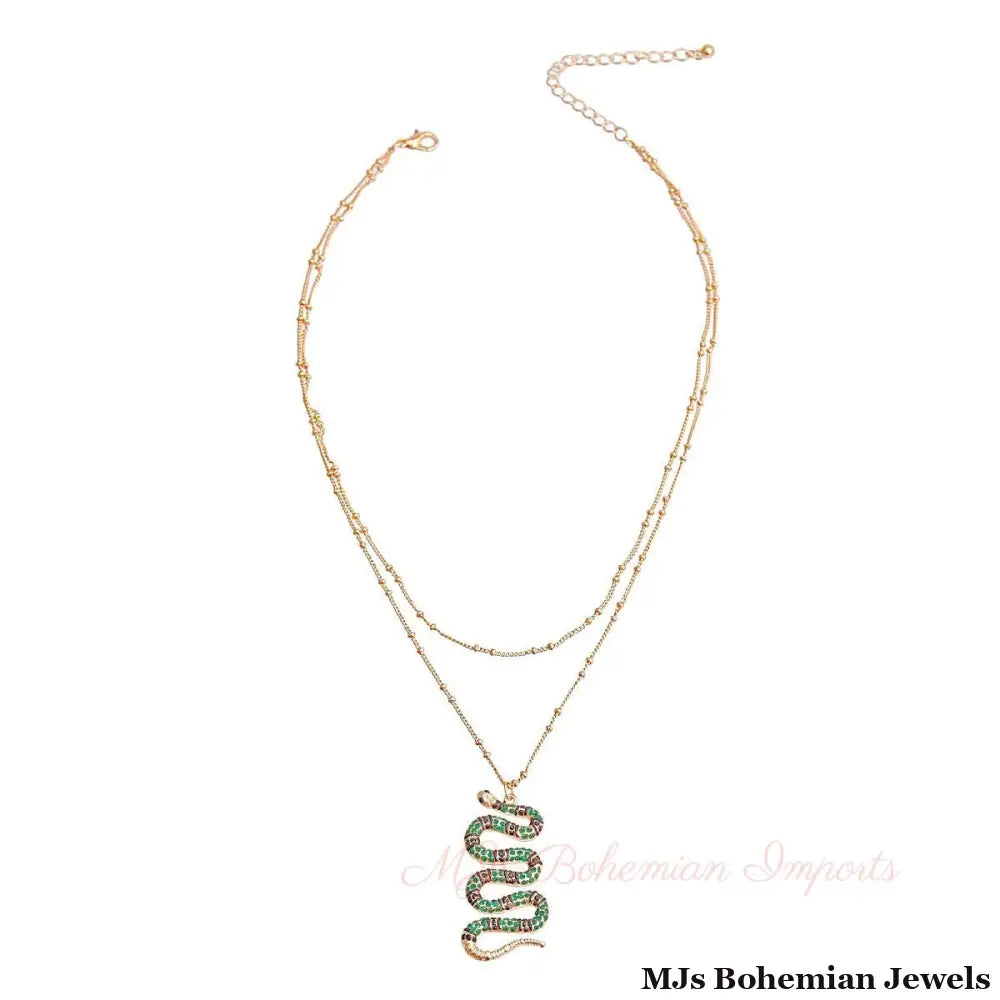 Serpentine Style: Snake Layer Necklace