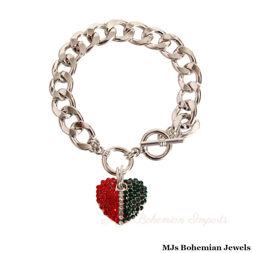 Silver Lining: Heart Toggle Bracelet